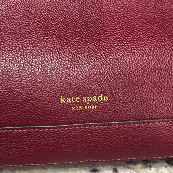 🍒 Kate Spade Leather & Suede Hobo Shoulder Bag --Gold Lock - Picture 5 of 11